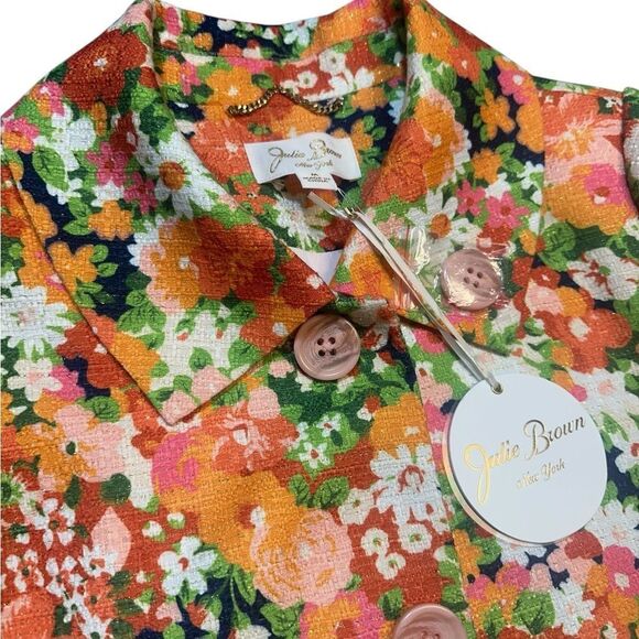 Julie Brown Mod Style Mildred Topper Coat in Bora Bora Size Medium NWT - Picture 8 of 16